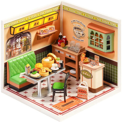 Rolife Hong Kong Bites Cafe Miniature House 3D Puzzle DIY Model Kit DW021 DW022 DW020