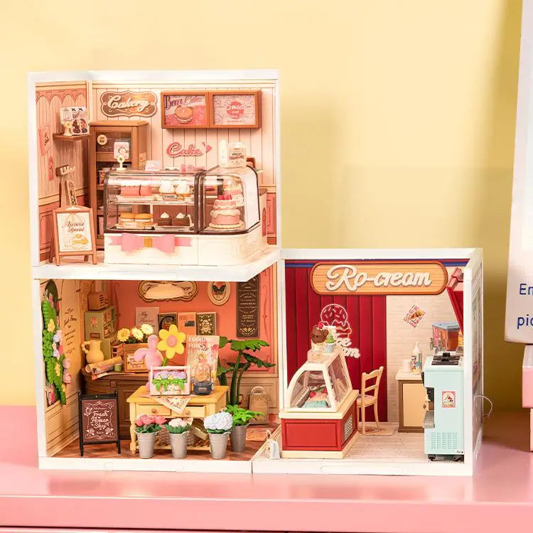 Robotime Rolife Super Creator Series DIY Miniature Dollhouse Model Kit DW019B DW018B DW017B