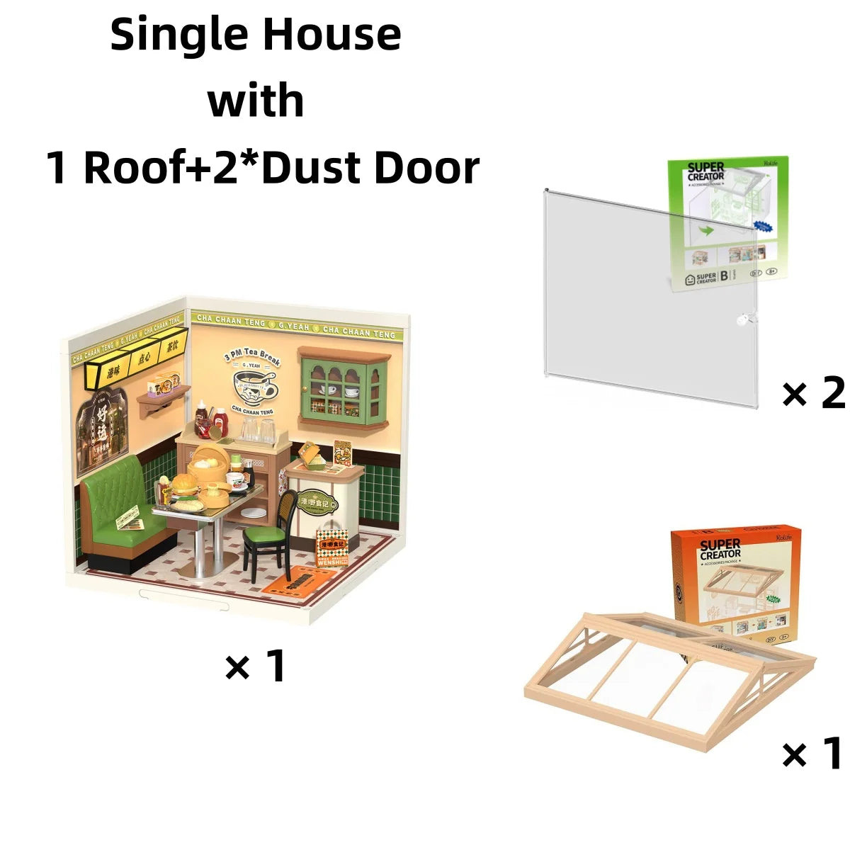 Rolife Hong Kong Bites Cafe Miniature House 3D Puzzle DIY Model Kit DW021 DW022 DW020