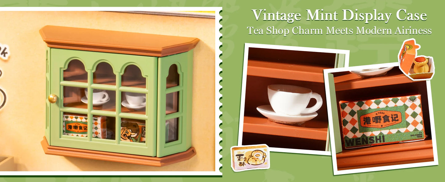 Rolife Hong Kong Bites Cafe Miniature House 3D Puzzle DIY Model Kit DW021 DW022 DW020