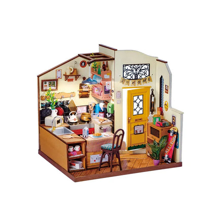 Robotime Rolife Homey Kitchen DIY Miniature House Wooden Model Kit DG159