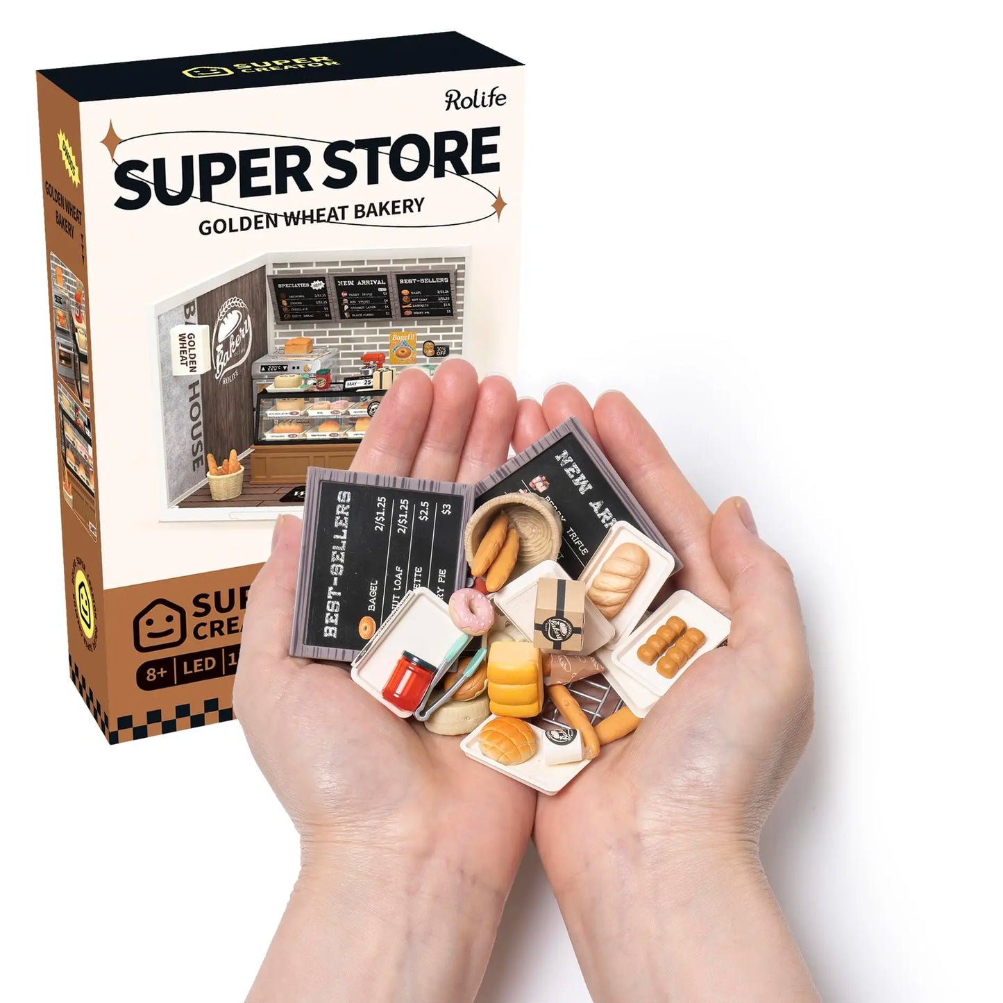 Robotime Rolife Super Creator Series DIY Miniature House Model Kit DW004 DW005B DW006