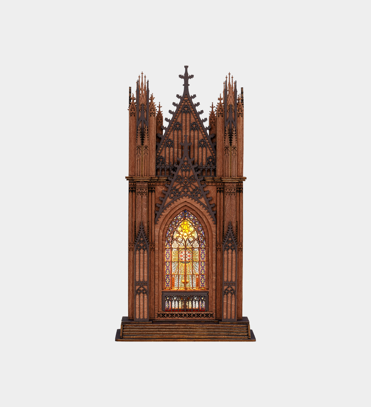 Rolife Twin-Tower Cathedral 3D Wooden Puzzle Kit (TGA01)