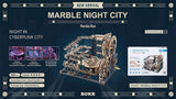 ROKR Marble Night City 3D Wooden Marble Run Mechanical Puzzle DIY Kit