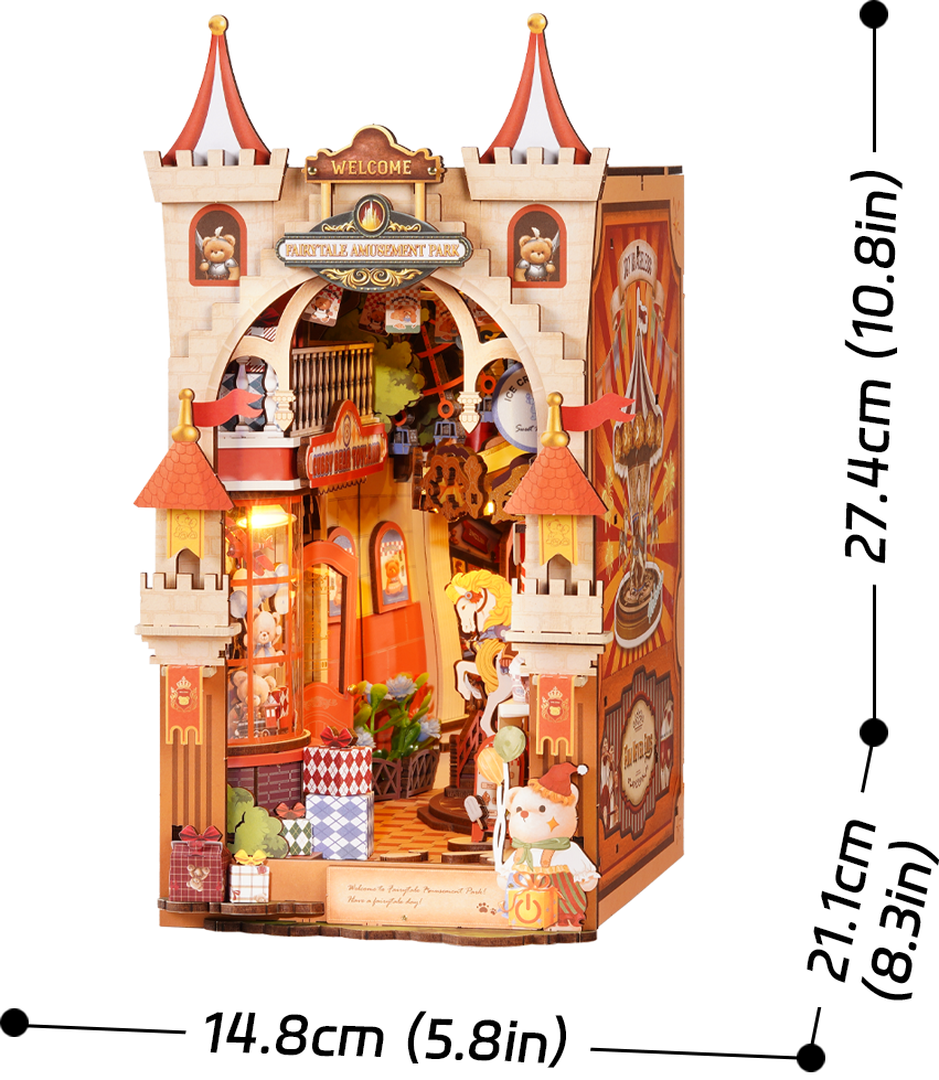 Rolife DIY Book Nook – Fairytale Amusement Park Wooden Puzzle Kit (TGB17)