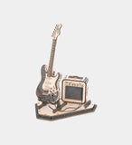 3D Wooden Electric Guitar Puzzle Kit: DIY Music Lover Gift