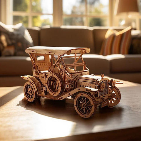 Rokr Vintage Car 3D Wooden Puzzle – Antique Runabout Model