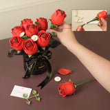 ROKR Red Rose Bouquet(AF02J) DIY Plastic Flower Puzzle Kit Gift