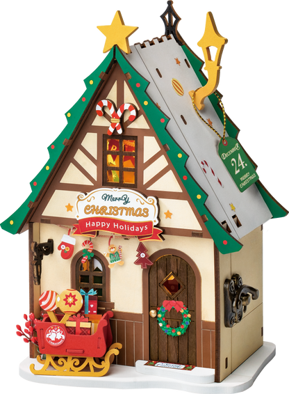 Rolife Twinkling Christmas House DIY Miniature House DS036