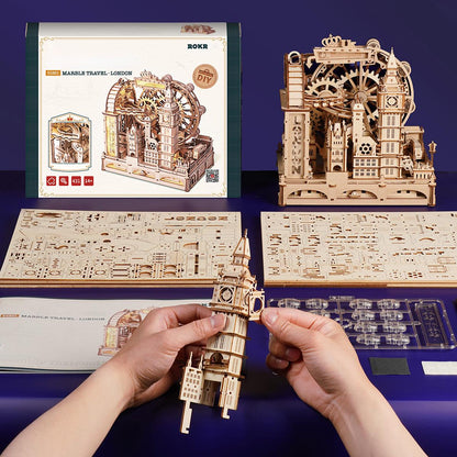ROKR London Marble Run 3D Wooden Puzzle EGB01
