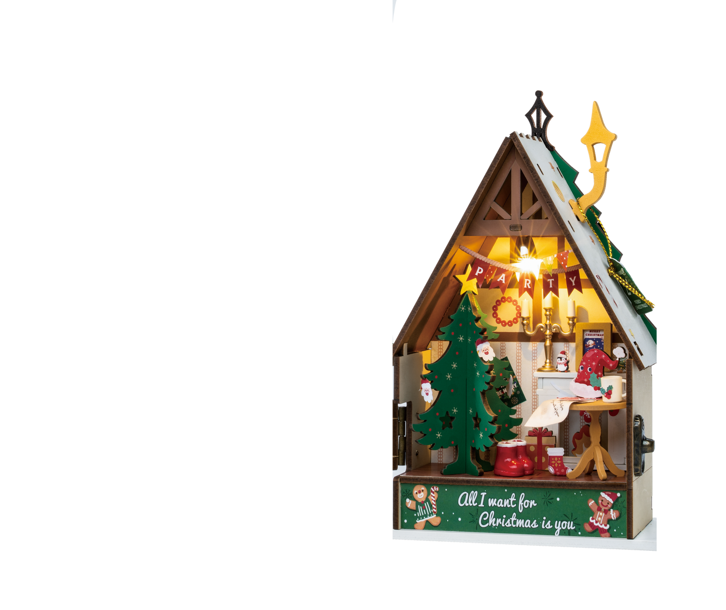 Rolife Twinkling Christmas House DIY Miniature House DS036