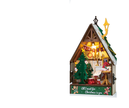 Rolife Twinkling Christmas House DIY Miniature House DS036