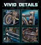 ROKR Spaceport Marble Run Puzzle: 3D Wooden STEM Model Kit