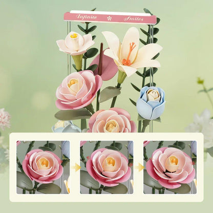 ROKR Blooming Bouquet 3D Puzzle DIY LED Flower Arrangement Model Kit AF01D