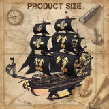 Rokr Seahorse Barque DIY 3D Wooden Ship Puzzle –  Model Kit For Gift & Home Decor