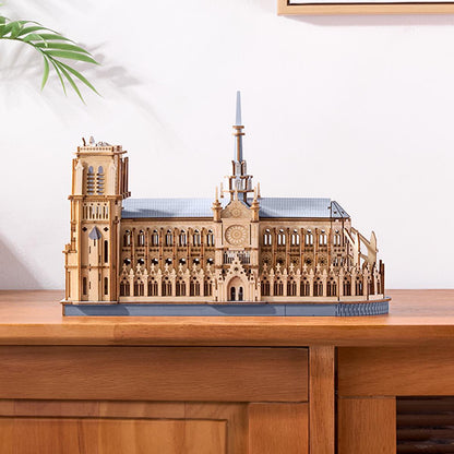 ROKR Notre Dame Paris Cathedral 3D Wooden Puzzle TG511
