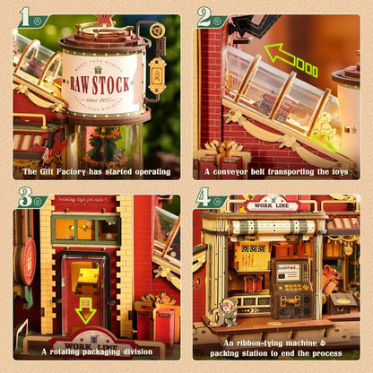 ROKR Dream Gift Factory Model DIY Kit- 3D Wooden Music Box Puzzle Gift