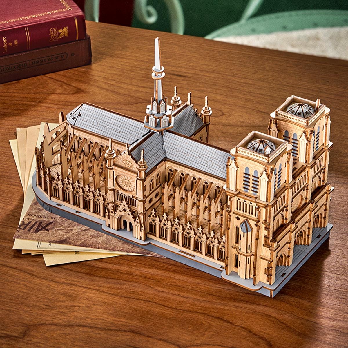 ROKR Notre Dame Paris Cathedral 3D Wooden Puzzle TG511