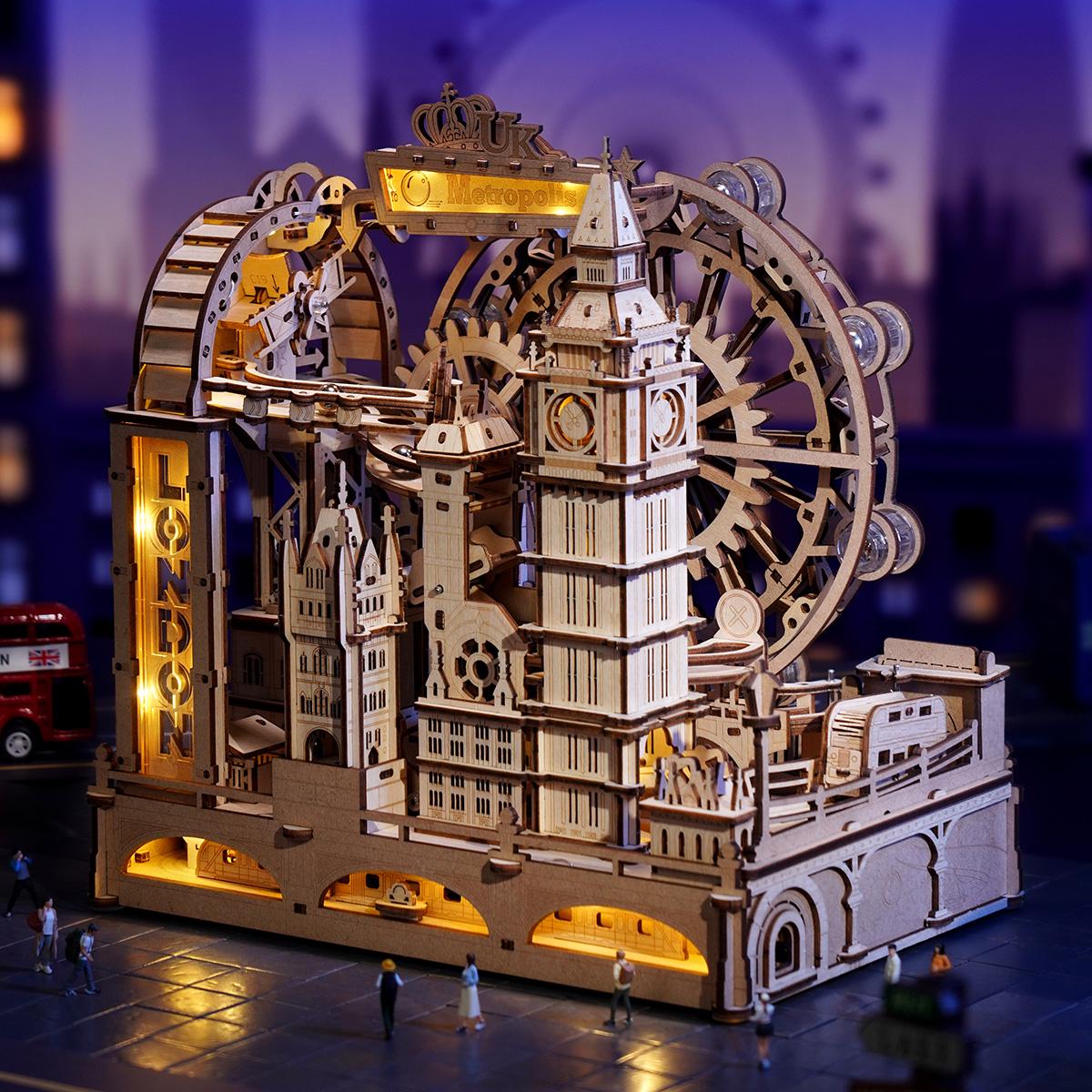ROKR London Marble Run 3D Wooden Puzzle EGB01