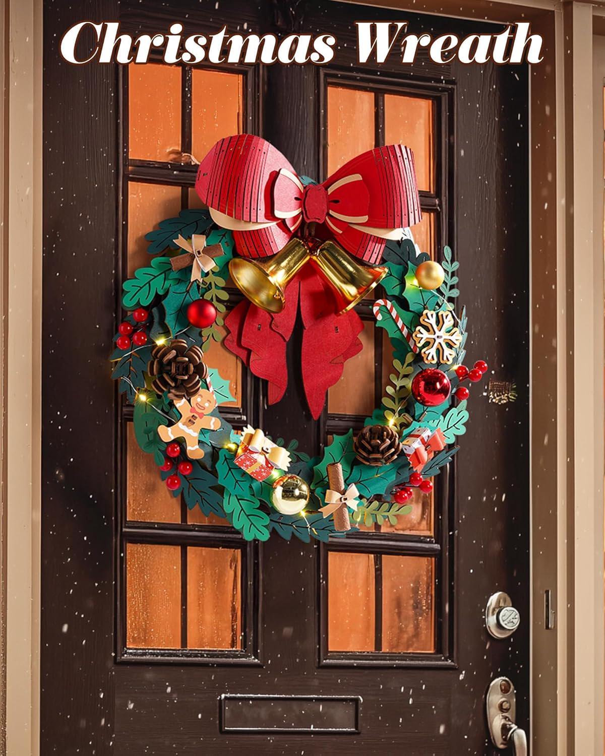 ROKR Christmas Wreath 3D Wooden Puzzle Holiday Ornament TGL04