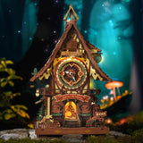ROKR Mechanical Cuckoo Clock Puzzle: DIY Wooden Fairytale Cottage Kit