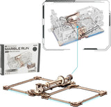 ROKR Spaceport Marble Run Puzzle: 3D Wooden STEM Model Kit