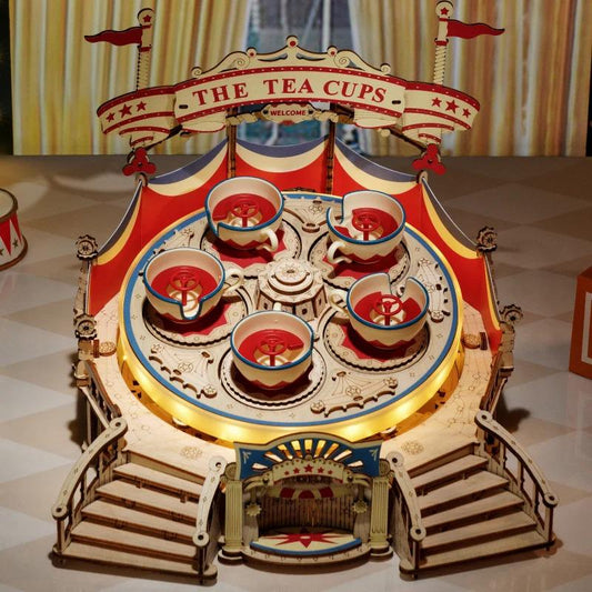 ROKR Tilt-A-Whirl 3D Wooden Music Box Puzzle EA04