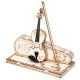 Rokr 3D Wooden Violin Puzzle: DIY Musical Instrument Model Kit