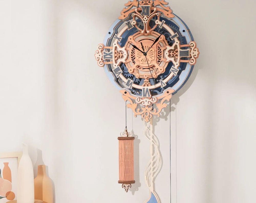 Handmade Romantic Note Wall Clock