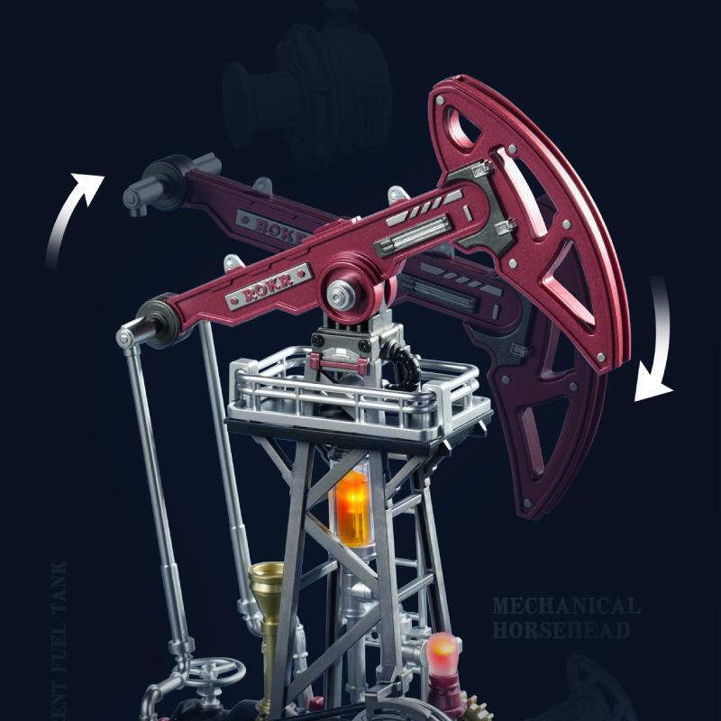 ROKR Oil Pump Jack Mechanical 3D Wooden Puzzle CGL03