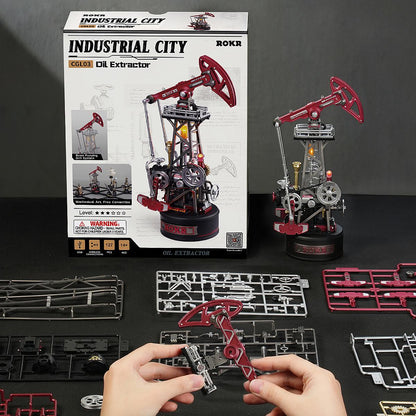 ROKR Oil Pump Jack Mechanical 3D Wooden Puzzle CGL03