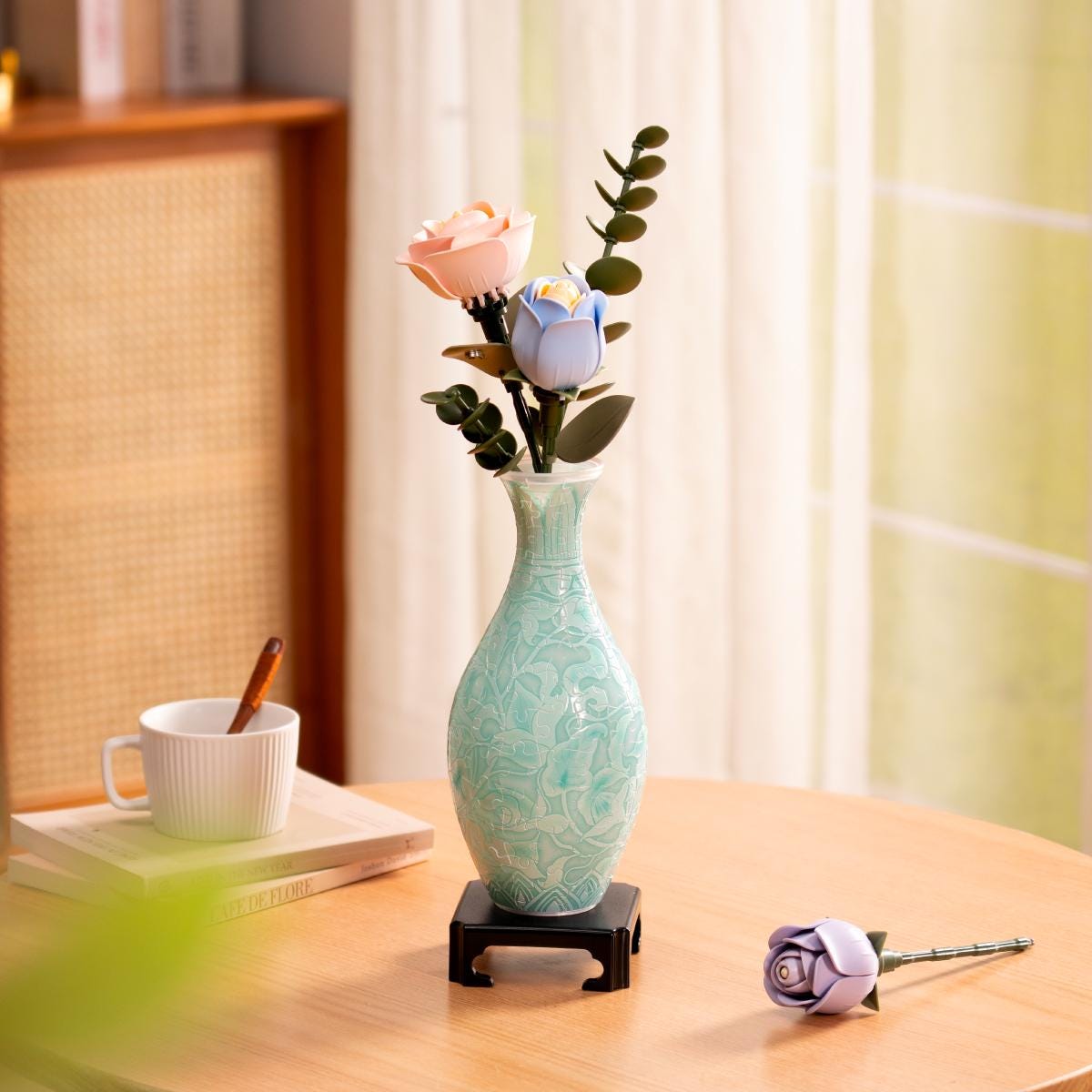 Robotime Summer Blossoms Emerald Garden Vase 3D Wooden Puzzle VAS002