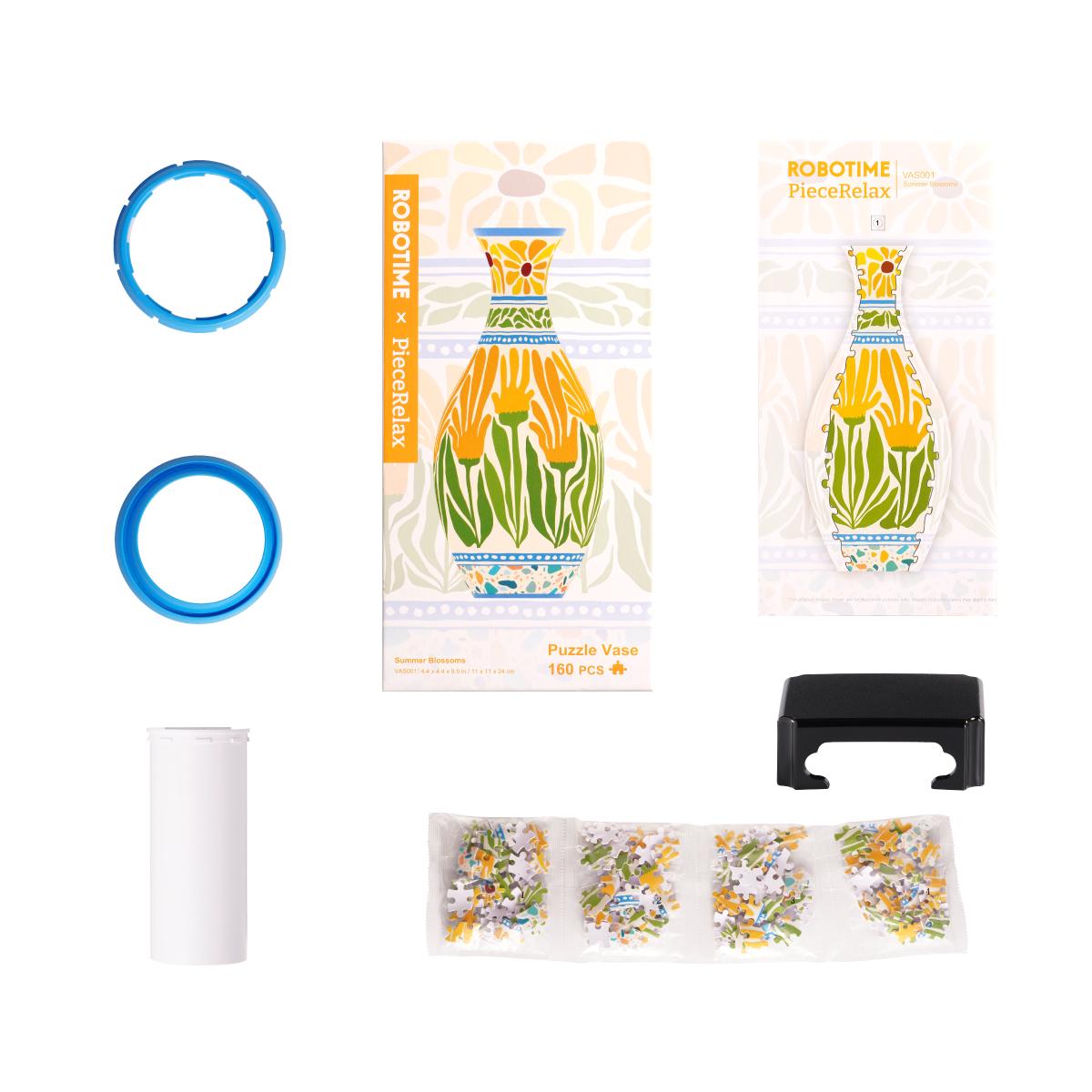 Robotime Summer Blossoms Sunset Mosaic Vase 3D Wooden Puzzle VAS001