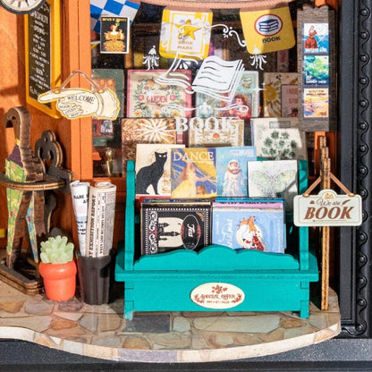 Rolife Old Times Bookstore Book Nook 3D Wooden Puzzle DP004