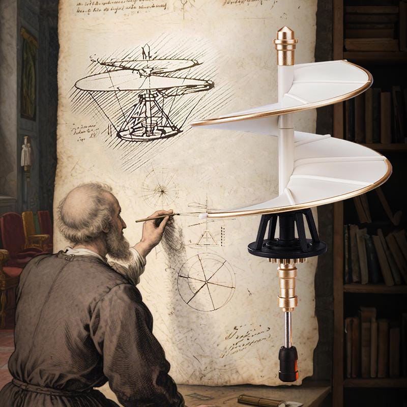 ROKR Leonardo da Vinci Helicopter Mechanical 3D Wooden Puzzle CGL01