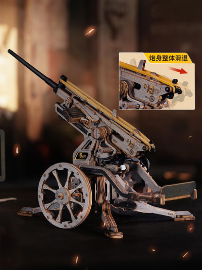 ROKR Anti-Aircraft Gun Mechanical 3D Wooden Puzzle LQM01