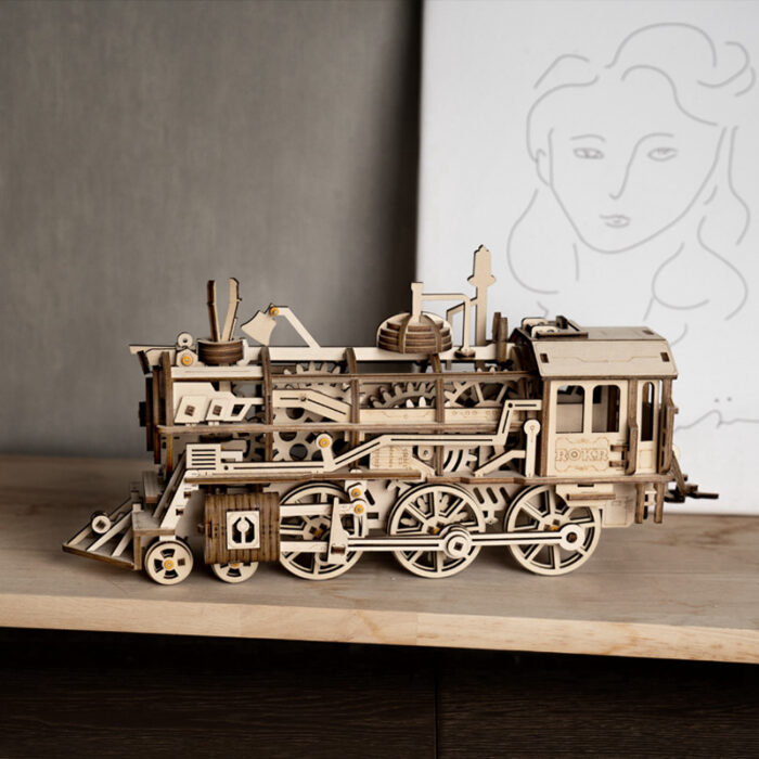 ROKR Locomotive Mechanical Gears 3D Wooden Puzzle - Image 8