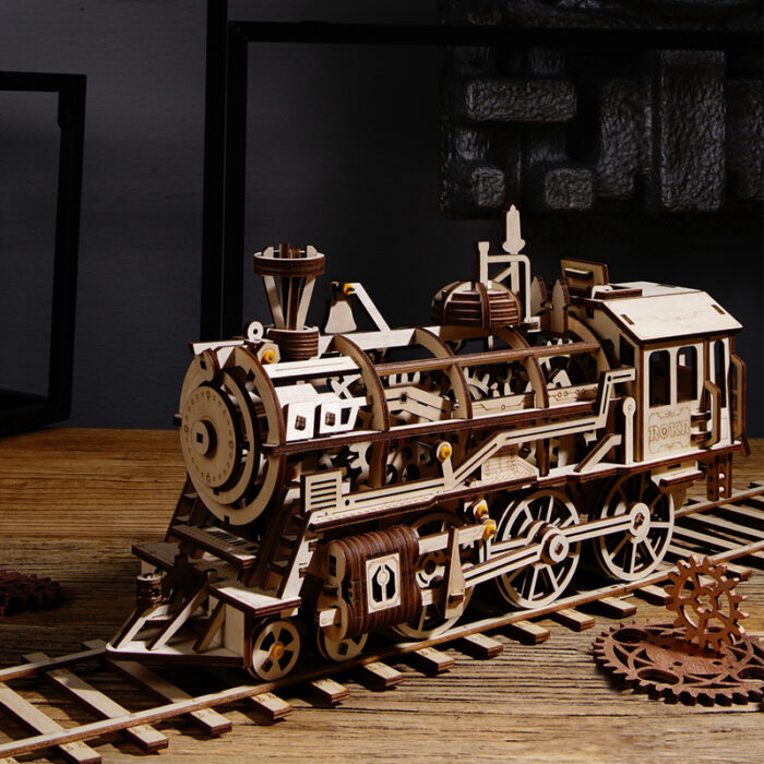 ROKR Locomotive Mechanical Gears 3D Wooden Puzzle