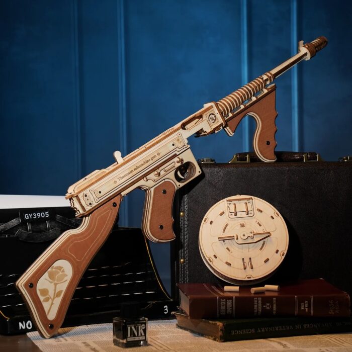 ROKR Thompson Submachine Gun Toy 3D Wooden Puzzle - Image 3