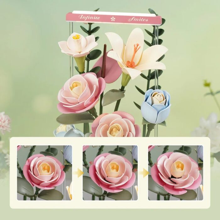 ROKR Blooming Bouquet Box DIY 3D Puzzle - Image 5