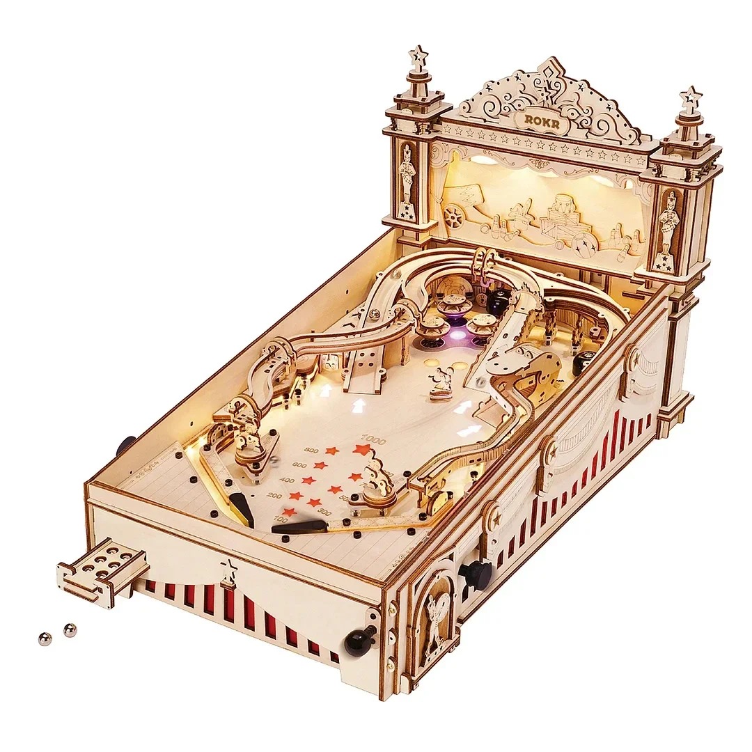 main-image-7 ROKR 3D Pinball Machine 3D Wooden Puzzle - Image 7