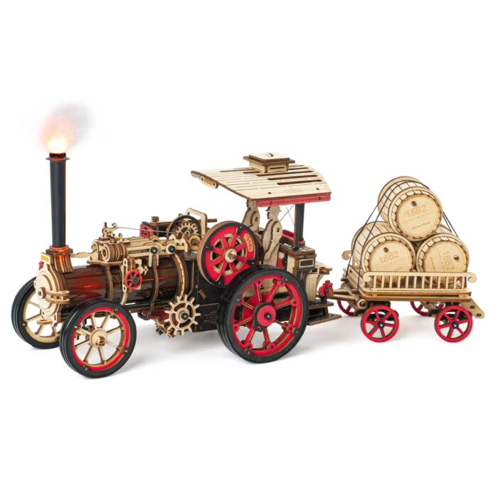 ROKR Steam Engine Mechanical 3D Wooden Puzzle - Image 8